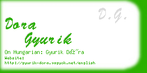 dora gyurik business card